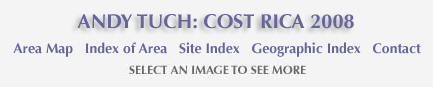 Andy Tuch: Costa Rica 2008 and links to area mapo, index of area and site and geographic index